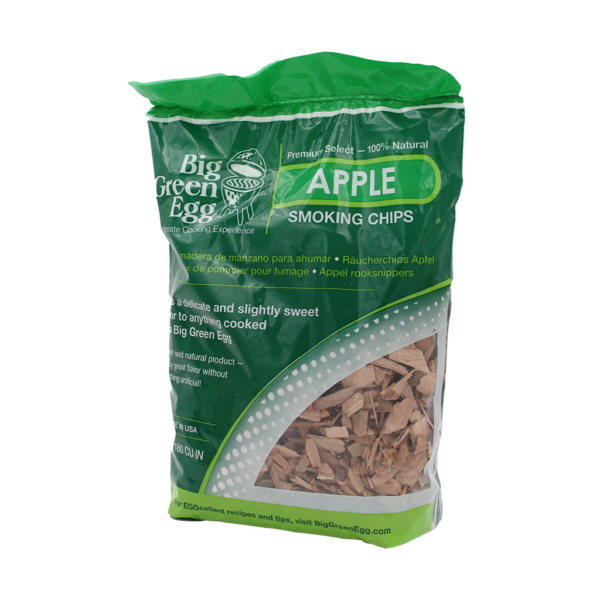 Apfelholzchips für Big Green Egg – aromatisches Räucherholz für BBQ und Outdoor-Kochen